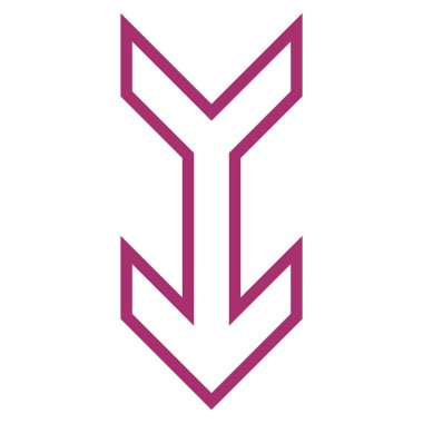 Kontur vektör simgesi aşağı ok