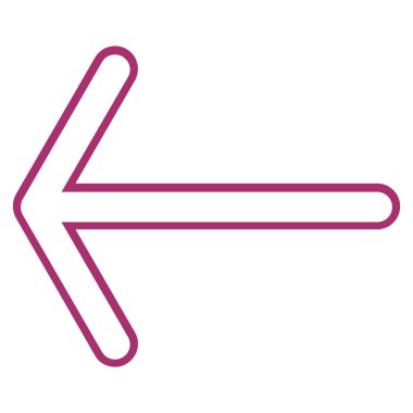 Ok sol anahat vektör simgesi