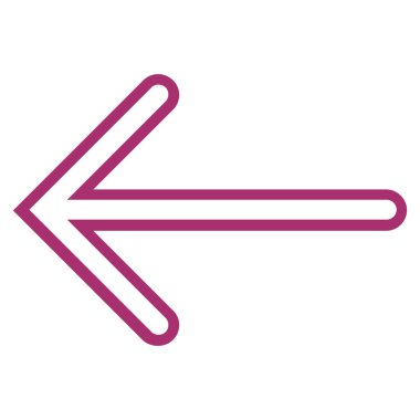 Ok sol anahat vektör simgesi