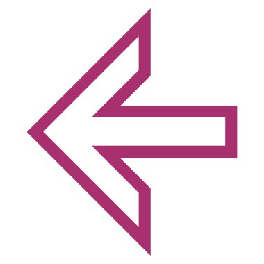 İnce çizgi vektör simge sol ok