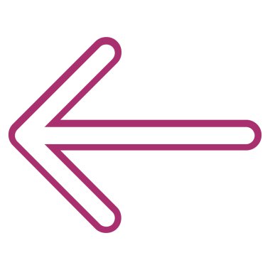 Ok sol anahat vektör simgesi