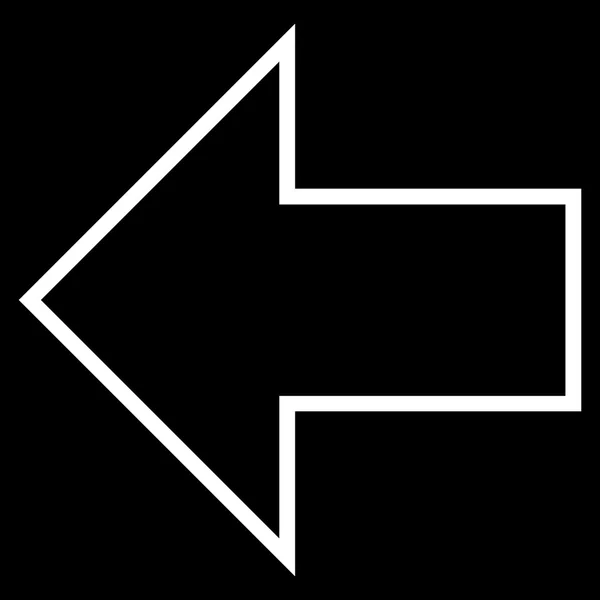 Pfeil links dünne Linie Vektor-Symbol — Stockvektor