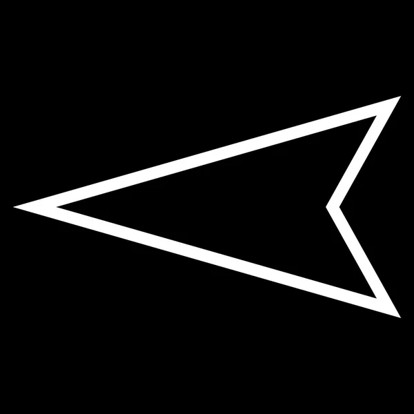 Zeiger links dünne Linie Vektor-Symbol — Stockvektor