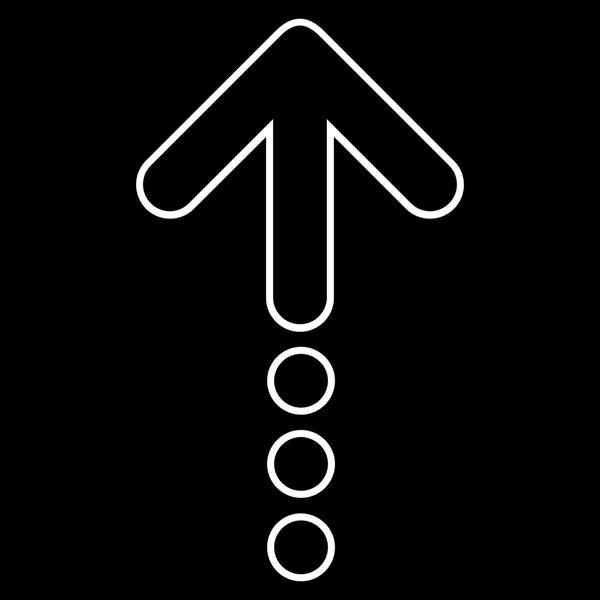 Konturvektorsymbol nach oben senden — Stockvektor