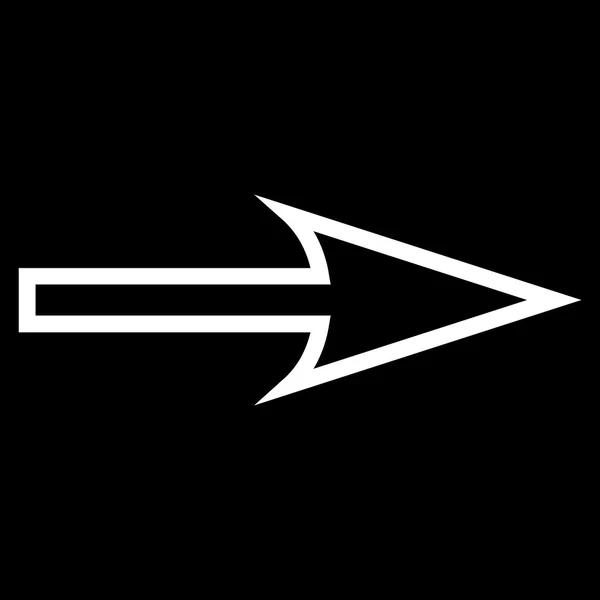 Icona vettoriale a destra con freccia affilata — Vettoriale Stock