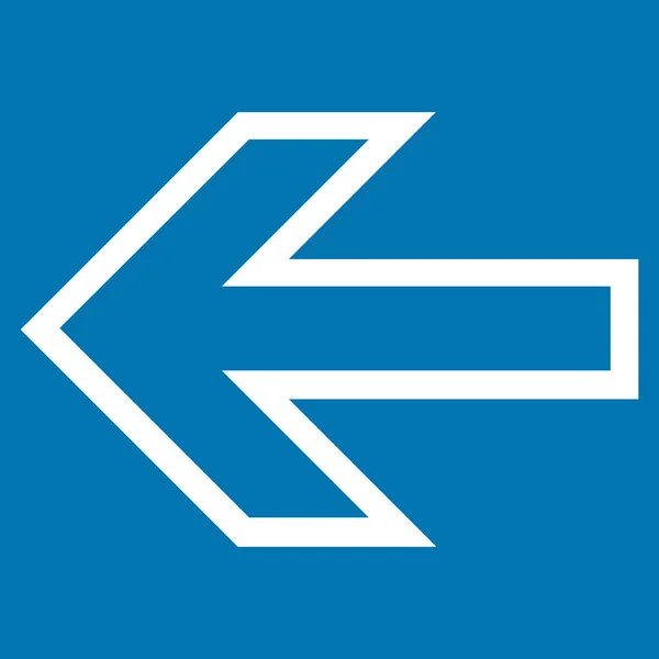 Pil vänster tunn linje vektor Icon — Stock vektor