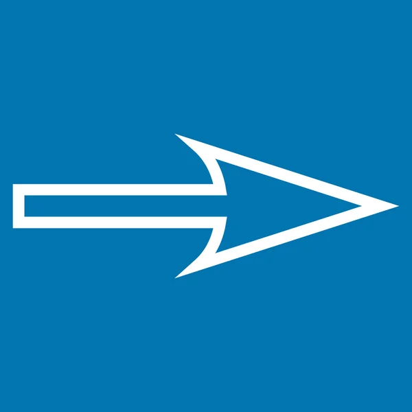 Flecha aguda derecha delgada línea vectorial icono — Archivo Imágenes Vectoriales