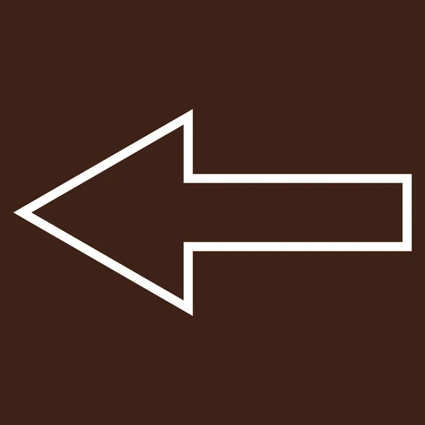 Flèche gauche mince ligne vectorielle Icône — Image vectorielle