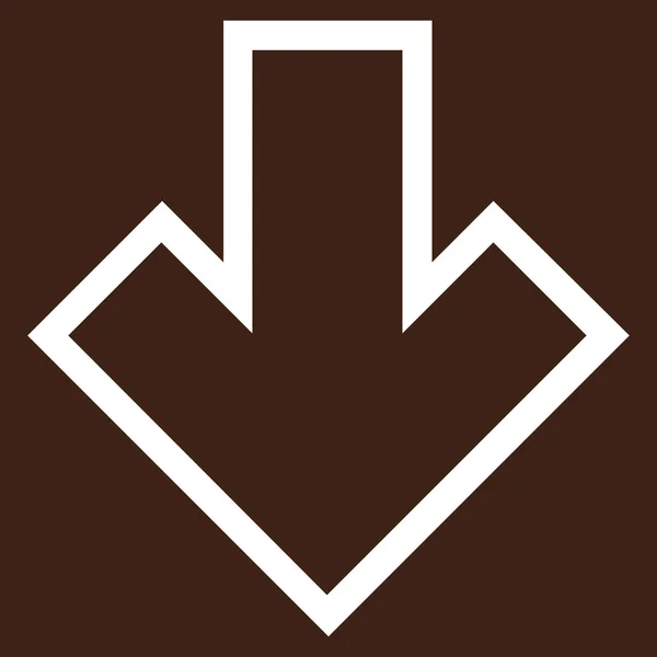 Arrow Down Thin Line Vector Icon — Stock Vector