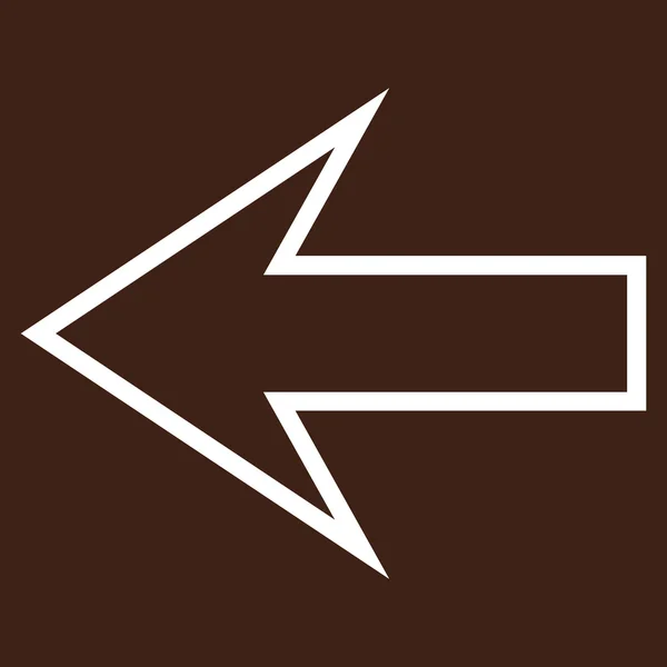Flecha izquierda Contorno Vector Icono — Vector de stock