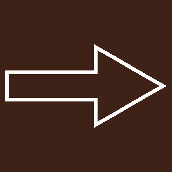 Flecha derecha esquema Vector icono — Vector de stock