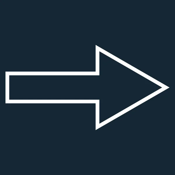 Flecha derecha golpe Vector icono — Vector de stock