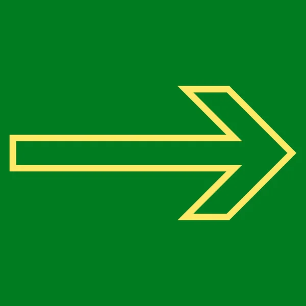 Flecha derecha contorno Vector icono — Archivo Imágenes Vectoriales