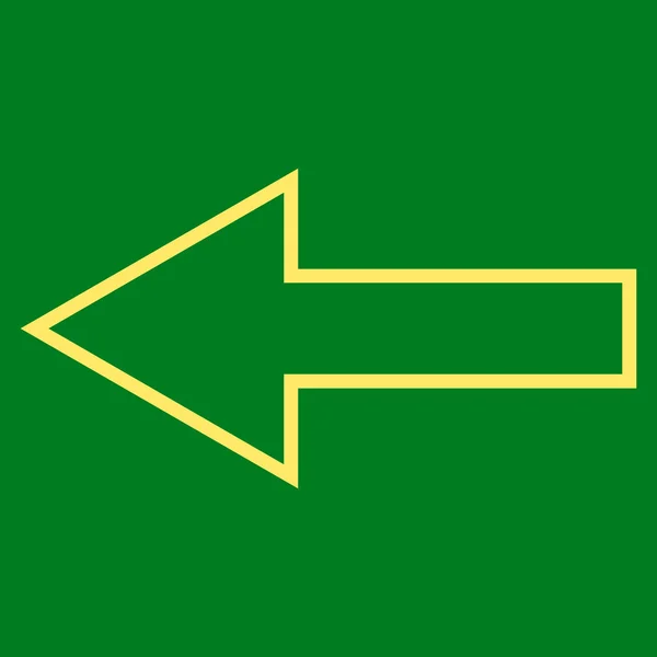 Pil vänster tunn linje vektor Icon — Stock vektor