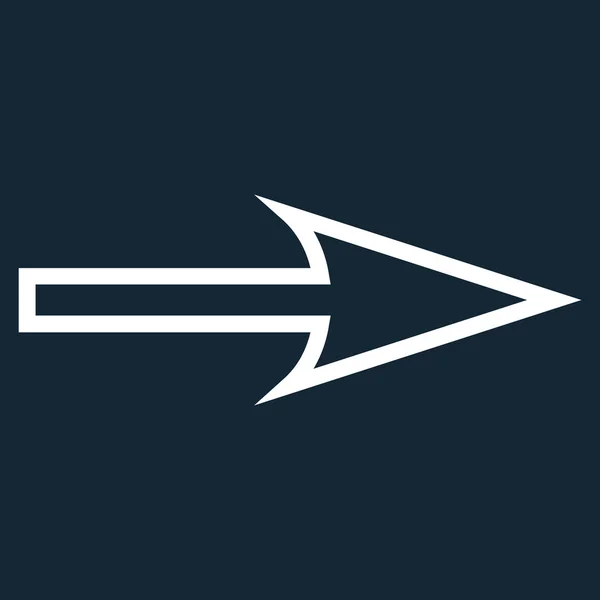 Sharp Arrow Right Thin Line Vector Icon — Stock Vector