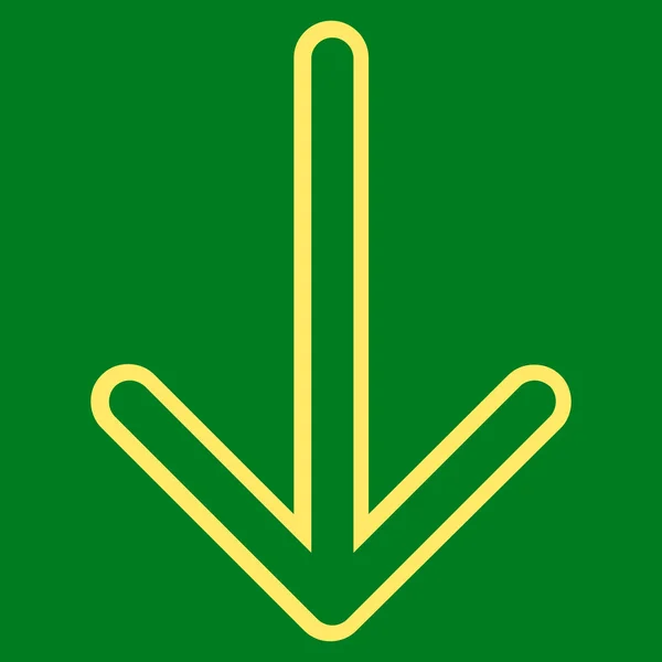 Arrow Down Outline Vector Icon — Stock Vector