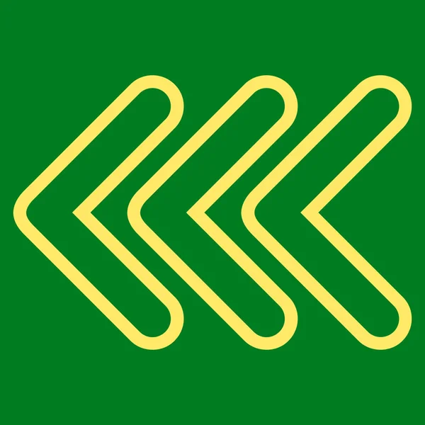 Icono de Vector de Esquema Izquierdo de Triple Puntero — Vector de stock