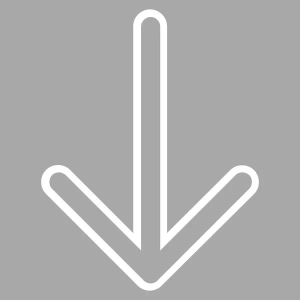 Arrow Down Outline Vector Icon — Stock Vector