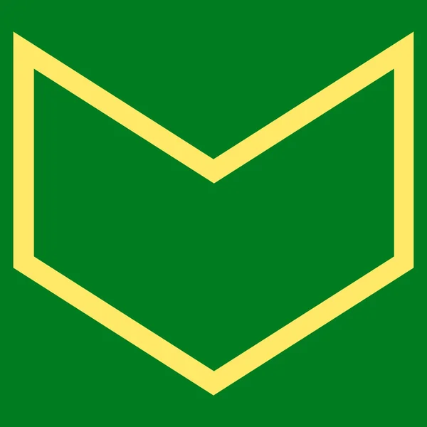 Ícone do vetor do esboço de Arrowhead para baixo — Vetor de Stock