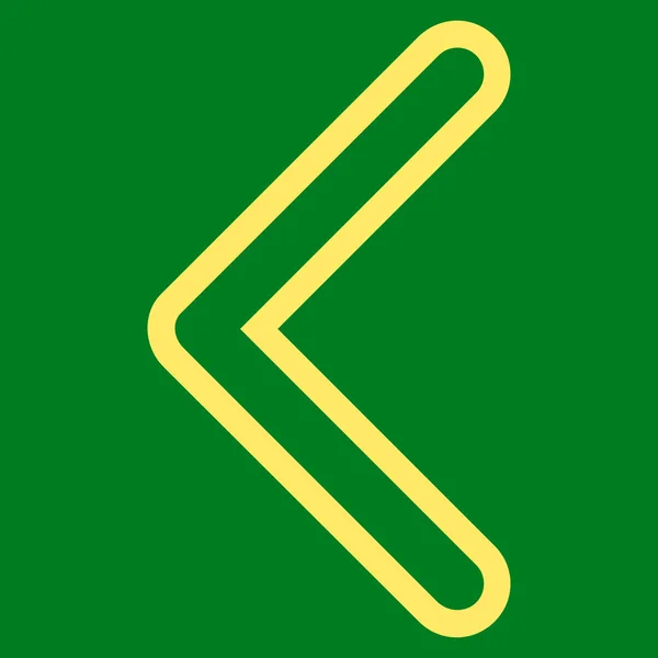 Arrowhead Left Outline Vector Icon — Stock Vector