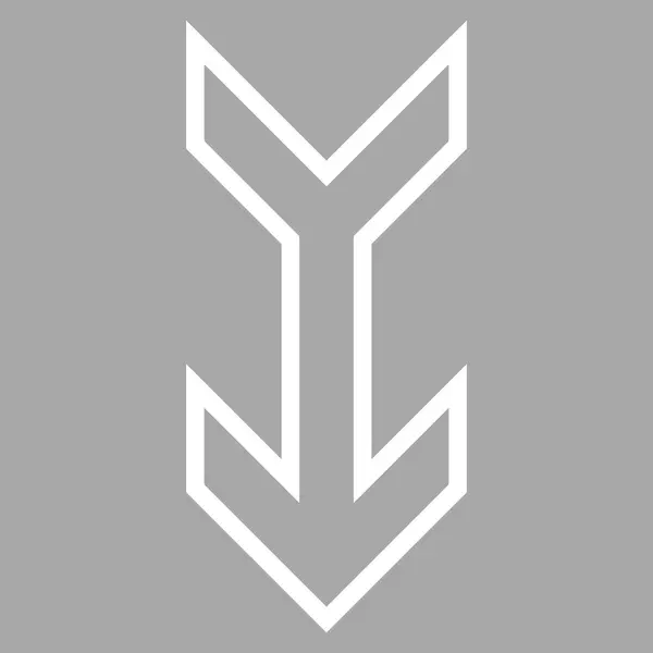 Icono de Vector de contorno de flecha hacia abajo — Archivo Imágenes Vectoriales