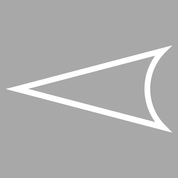 Grot strzałki lewo cienka linia wektor ikona — Wektor stockowy