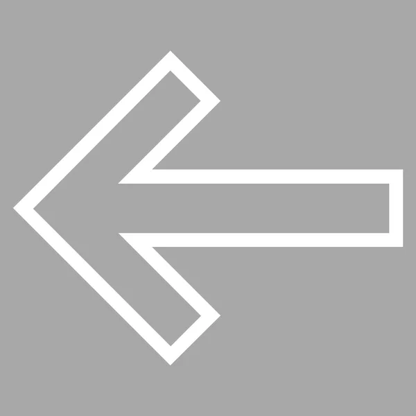 Freccia sinistra sottile linea icona vettoriale — Vettoriale Stock