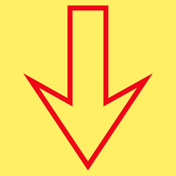 Pil ner tunn linje vektor Icon — Stock vektor