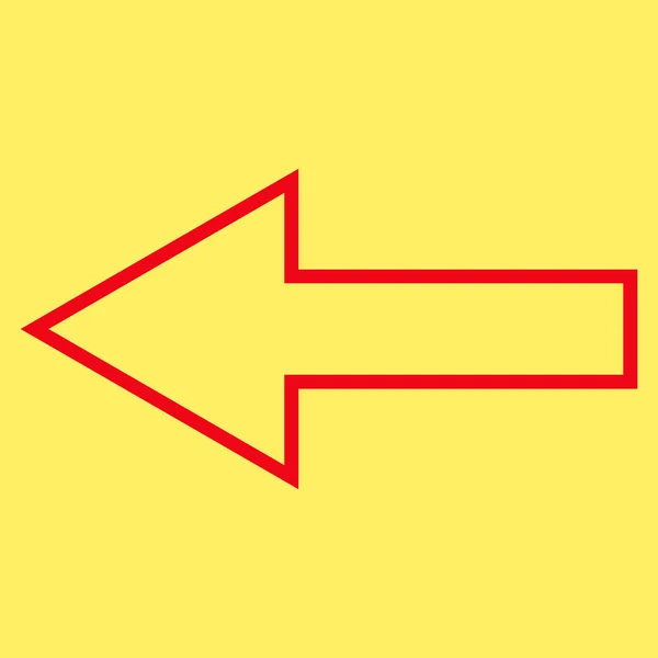 Arrow venstre konturvektor Icon – stockvektor