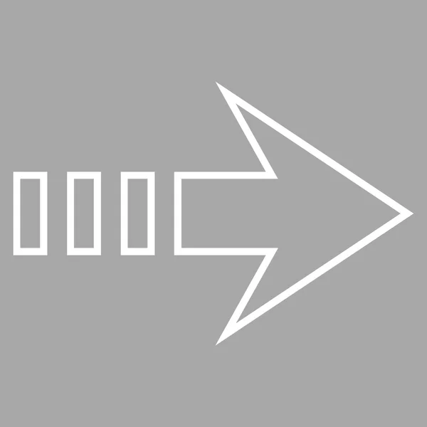 Stuur recht dunne lijn Vector Icon — Stockvector
