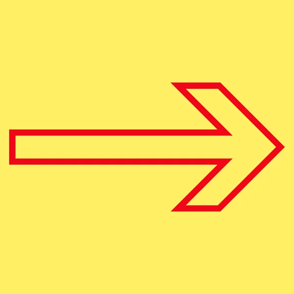 Flecha derecha delgada línea vectorial icono — Archivo Imágenes Vectoriales