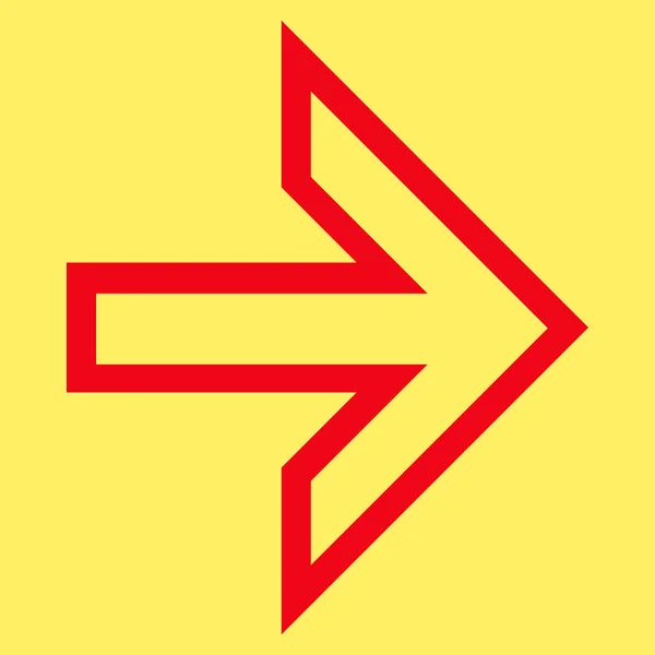 Arrow Right Thin Line vektor Icon – stockvektor