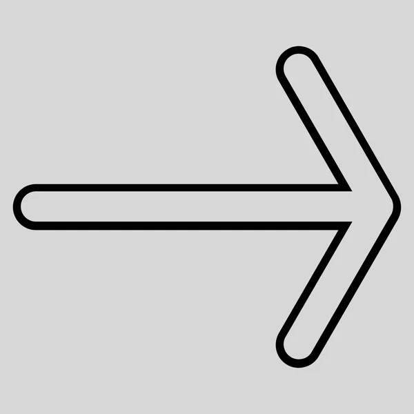 矢印の右側の細い線のベクトルのアイコン — ストックベクタ