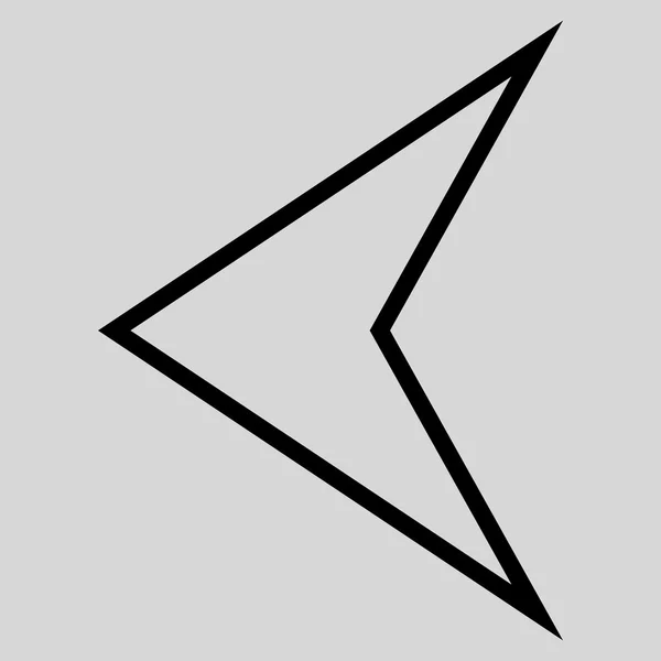 Контурная векторная икона стрелы — стоковый вектор