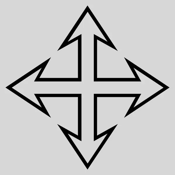 Expandir flechas línea delgada Vector icono — Archivo Imágenes Vectoriales