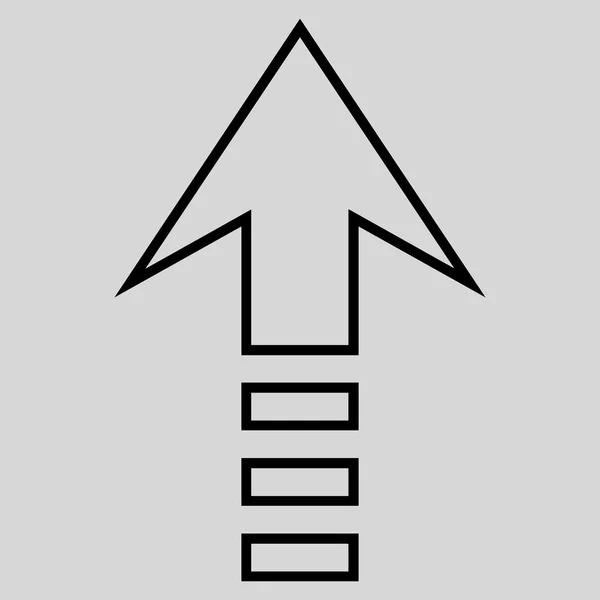 Konturvektorsymbol nach oben senden — Stockvektor