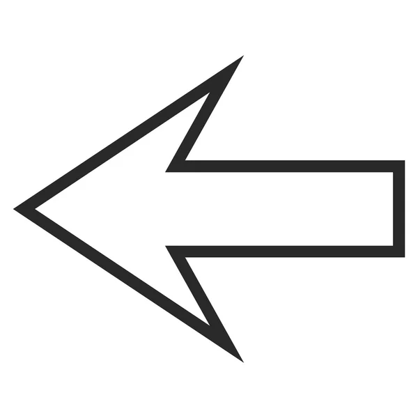 Pfeil links Konturvektorsymbol — Stockvektor