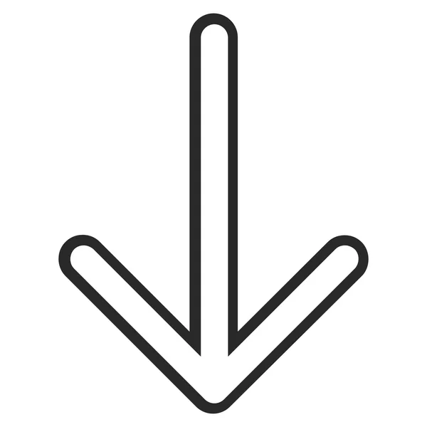 Šipka dolů tahu vektorové ikony — Stockový vektor