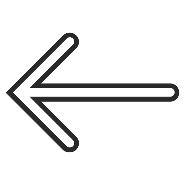 Pfeil links umreißt Vektor-Symbol — Stockvektor