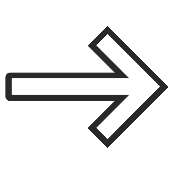 Pfeil rechts dünne Linie Vektor-Symbol — Stockvektor