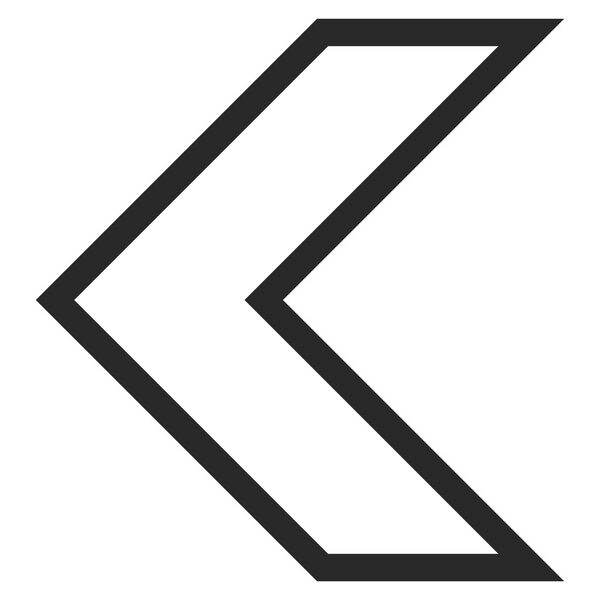 Векторная икона левого штриха стрелы
