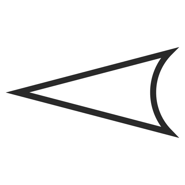 Pfeilspitze links dünne Linie Vektor-Symbol — Stockvektor