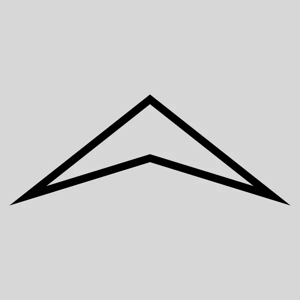 Arrowhead Up Outline Icona vettoriale — Vettoriale Stock