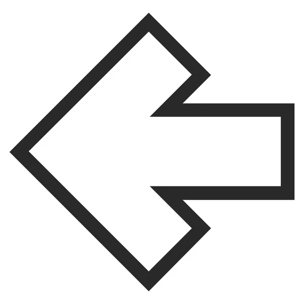 Pfeil links Konturvektorsymbol — Stockvektor