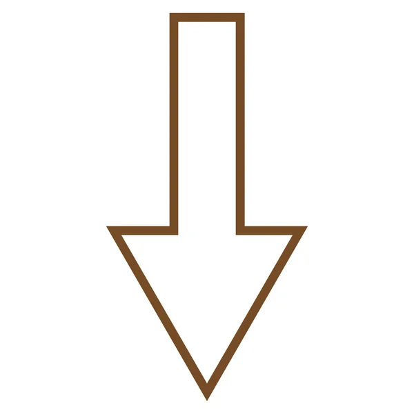 Flecha abajo golpe Vector icono — Vector de stock