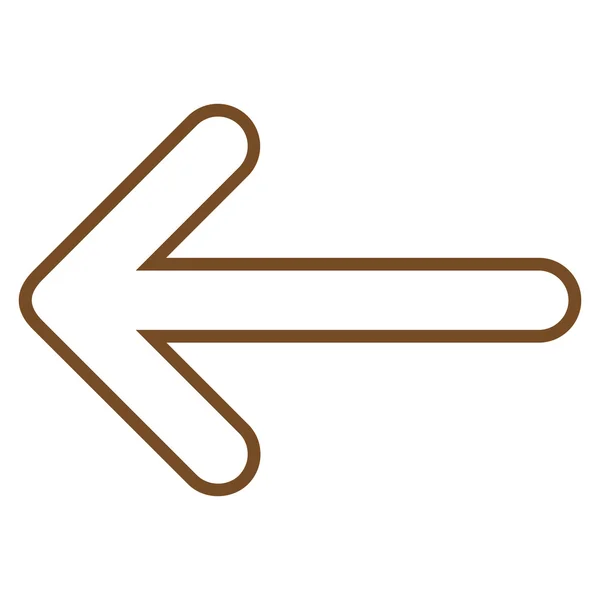 Rounded Arrow Left Line Vector Icon — стоковый вектор