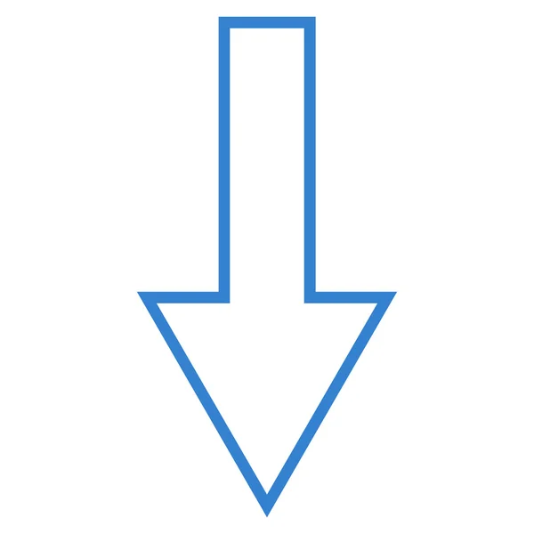 Nyíl lefelé kontúr Vector Icon — Stock Vector