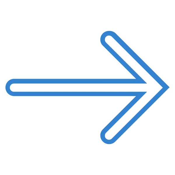 Flèche droite mince ligne vectorielle Icône — Image vectorielle
