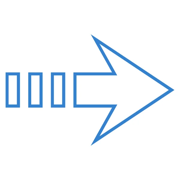 Enviar línea delgada derecha Vector icono — Vector de stock