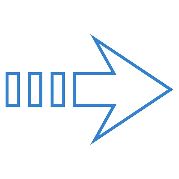 Envoyer l'icône vectorielle droite de ligne mince — Image vectorielle